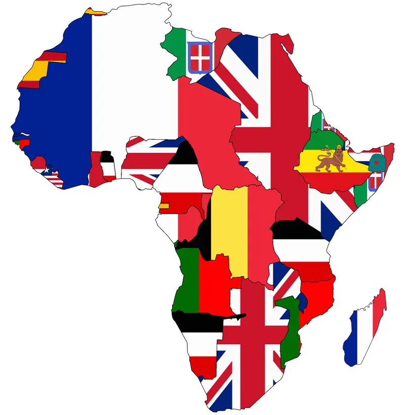 Map: Flag Map of Colonial Africa 1913