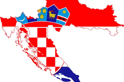 Map: Flag Map of Croatia