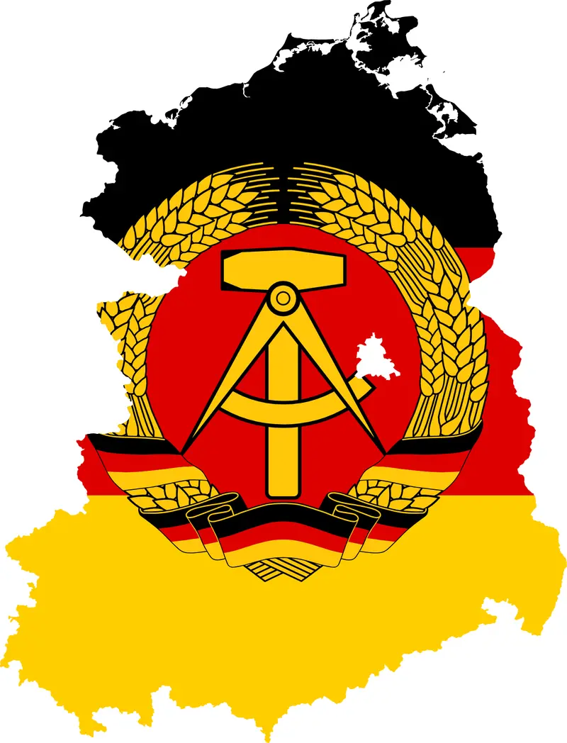 Map: Flag Map of East Germany 19591990