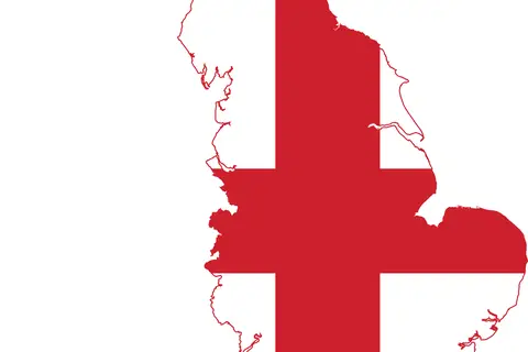 Map: Flag Map of England