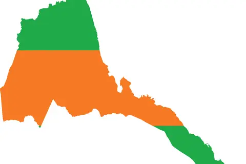 Map: Flag Map of Eritrea Republic of Wadiya