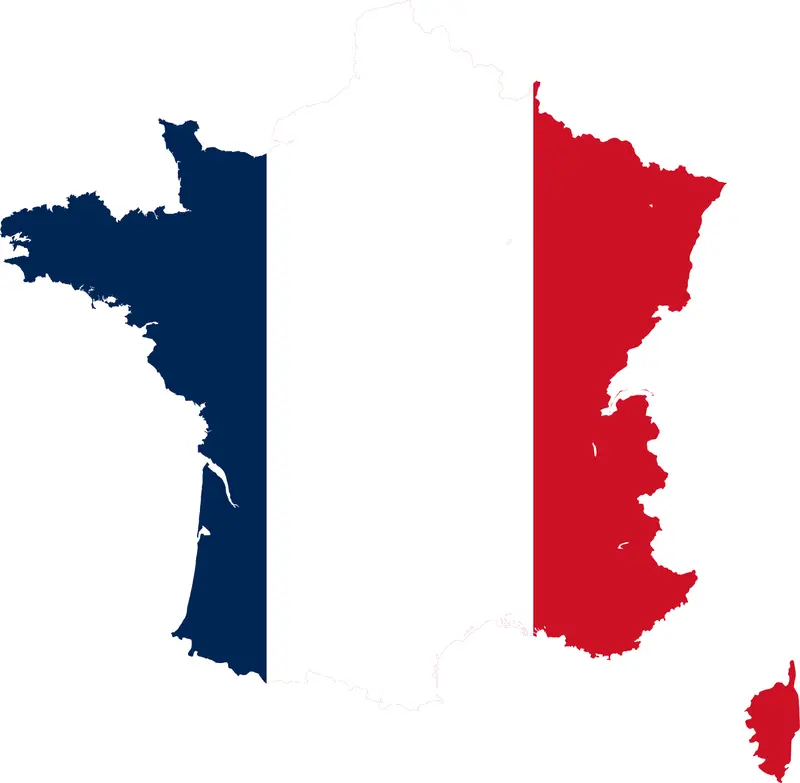 Map: Flag Map of France