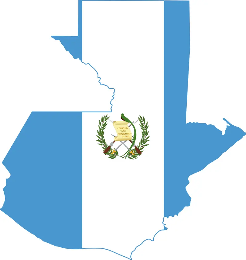Map: Flag Map of Guatemala