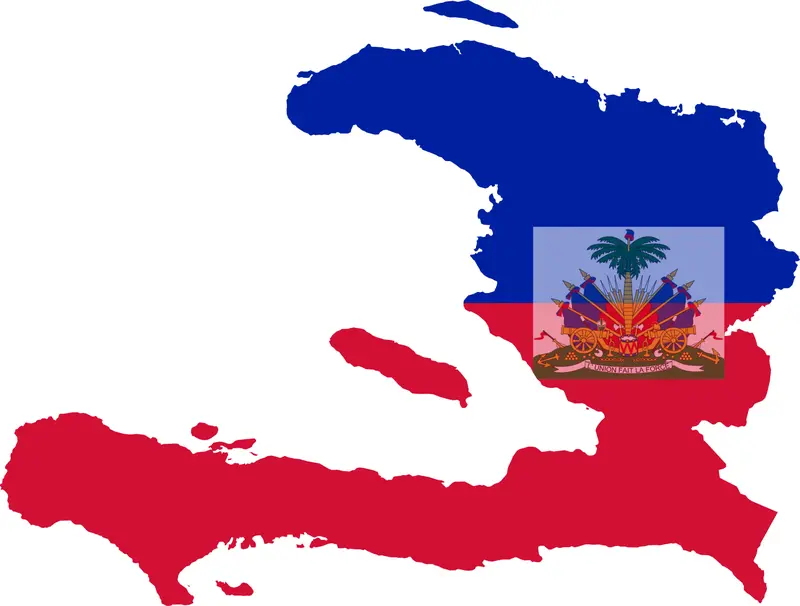 Map: Flag Map of Haiti