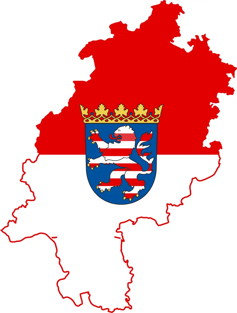 Map: Flag Map of Hesse