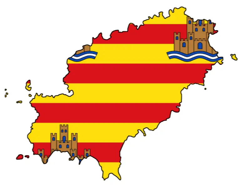 Map: Flag Map of Ibiza