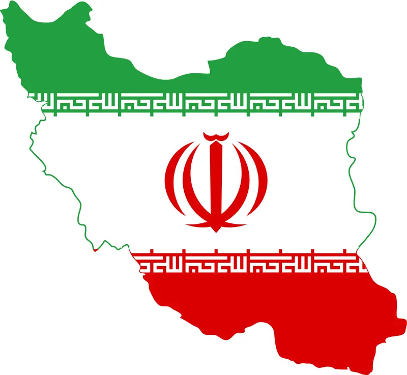 Map: Flag Map of Iran