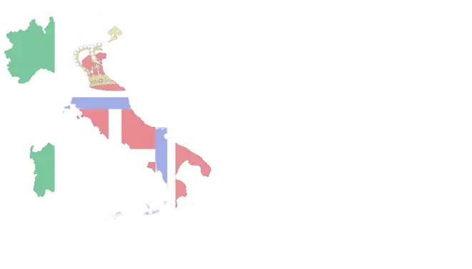 Map: Flag Map of Kingdom of Italy 1914