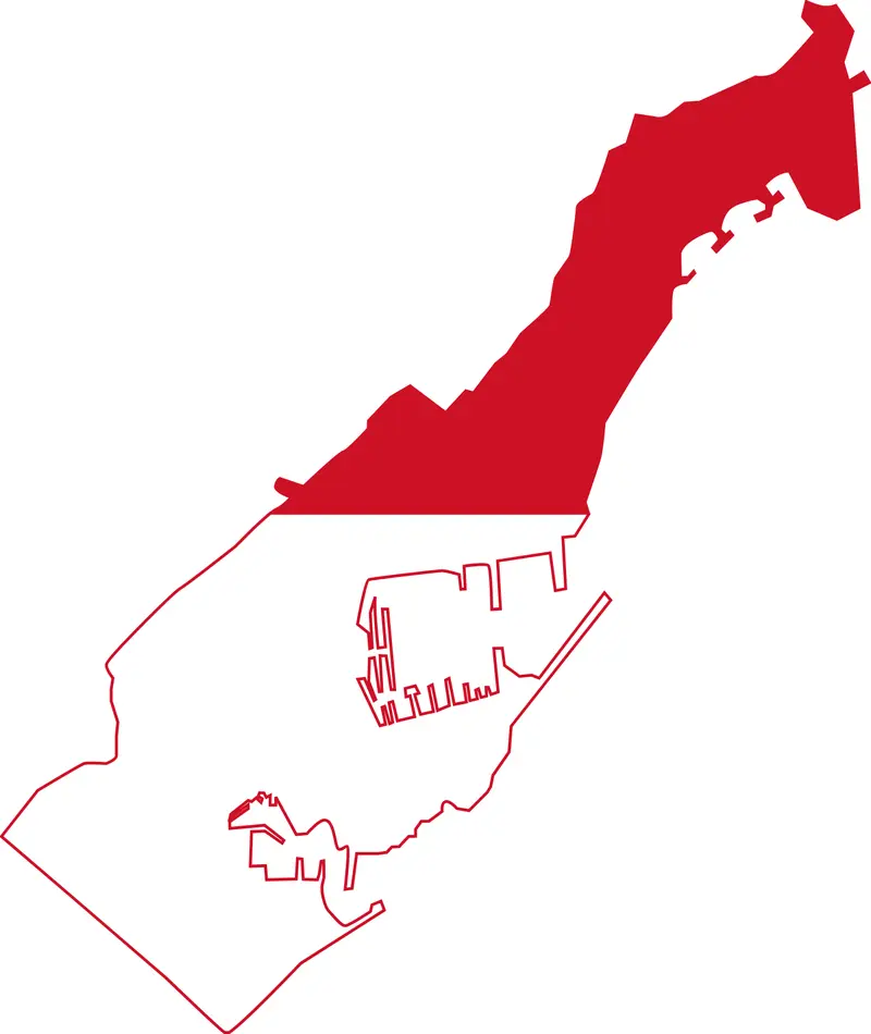 Map: Flag Map of Monaco