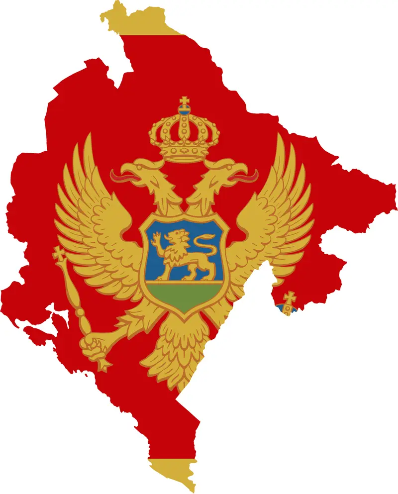Map: Flag Map of Montenegro