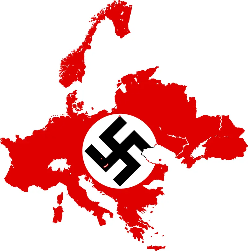Map: Flag Map of Nazi Occupied Europe