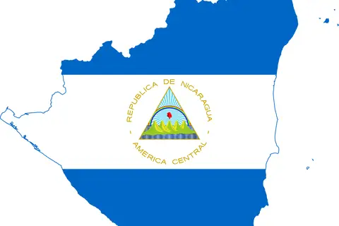 Map: Flag Map of Nicaragua