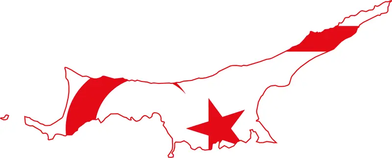 Map: Flag Map of Northern Cyprus