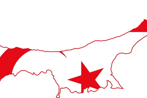 Map: Flag Map of Northern Cyprus
