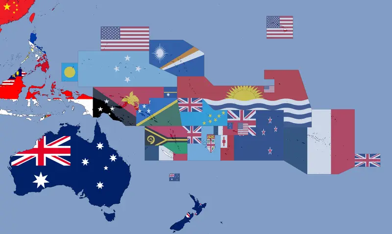 Map: Flag Map of Oceania