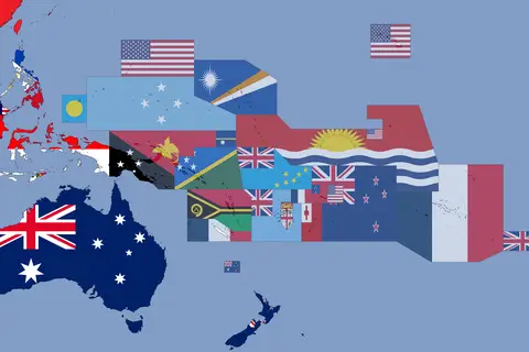 Map: Flag Map of Oceania