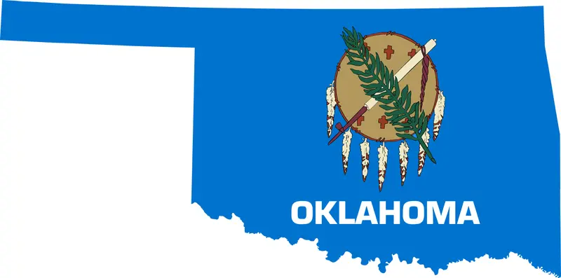 Map: Flag Map of Oklahoma