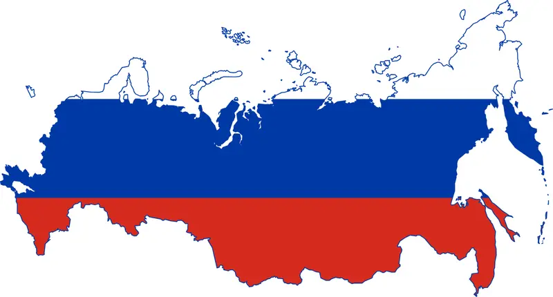 Map: Flag Map of Russia Claims