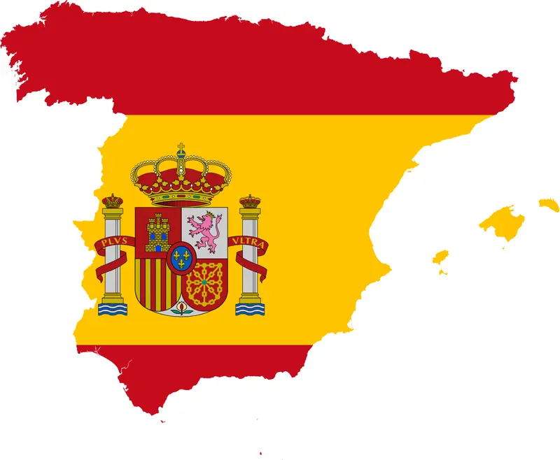 Map: Flag Map of Spain