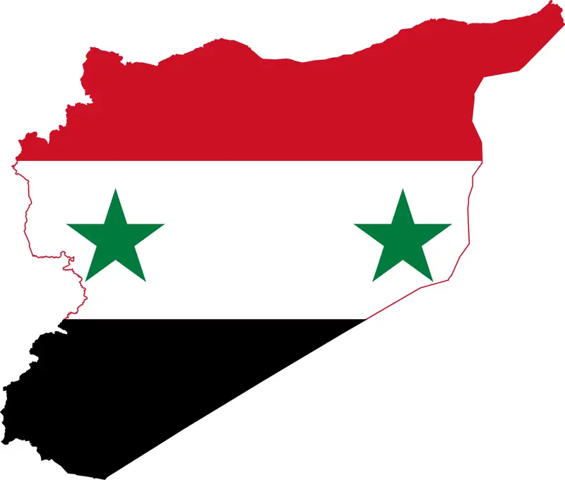 Map: Flag Map of Syria