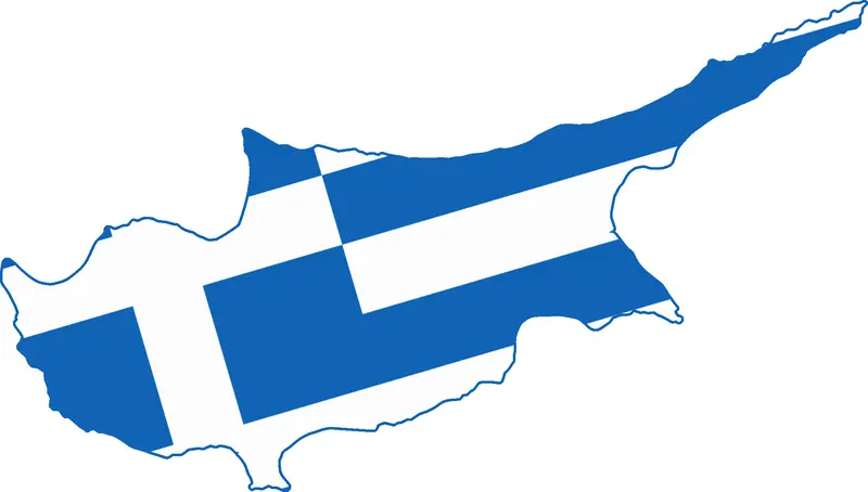 Map: Flag Map of the Cyprus Greece