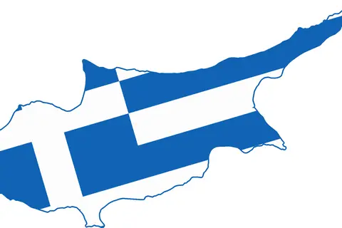 Map: Flag Map of the Cyprus Greece