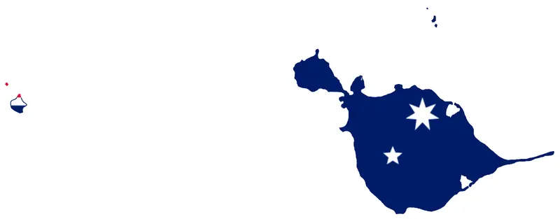 Map: Flag Map of the Heard Island and Mcdonald Islands
