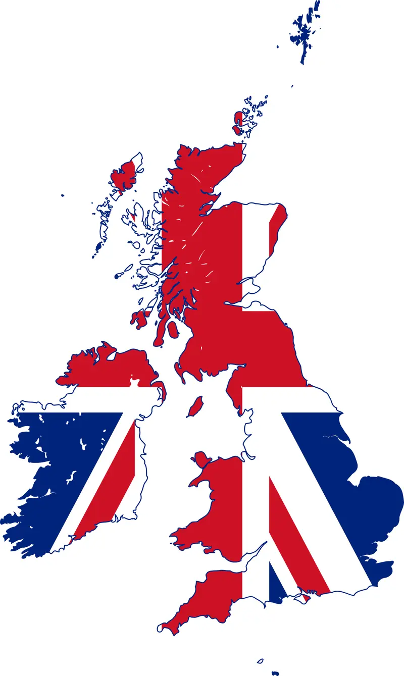 Map: Flag Map of the United Kingdom 18011922