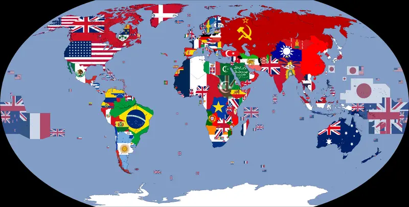 Map: Flag Map of the World 1930