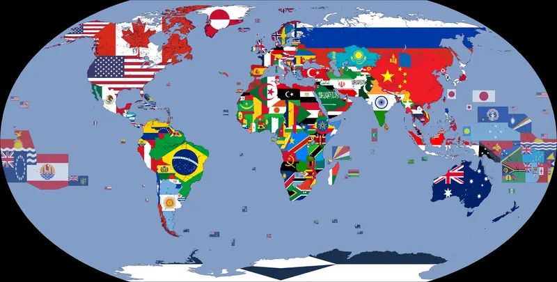 Map: Flag Map of the World 2022