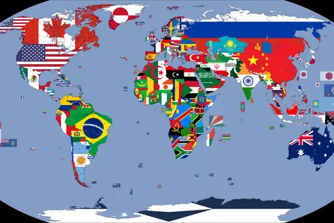 Map: Flag Map of the World 2022