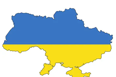 Map: Flag Map of Ukraine from January 2014