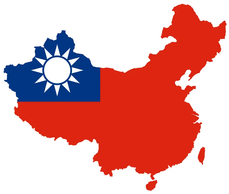Map: Flag Map of Unified China Republic of China