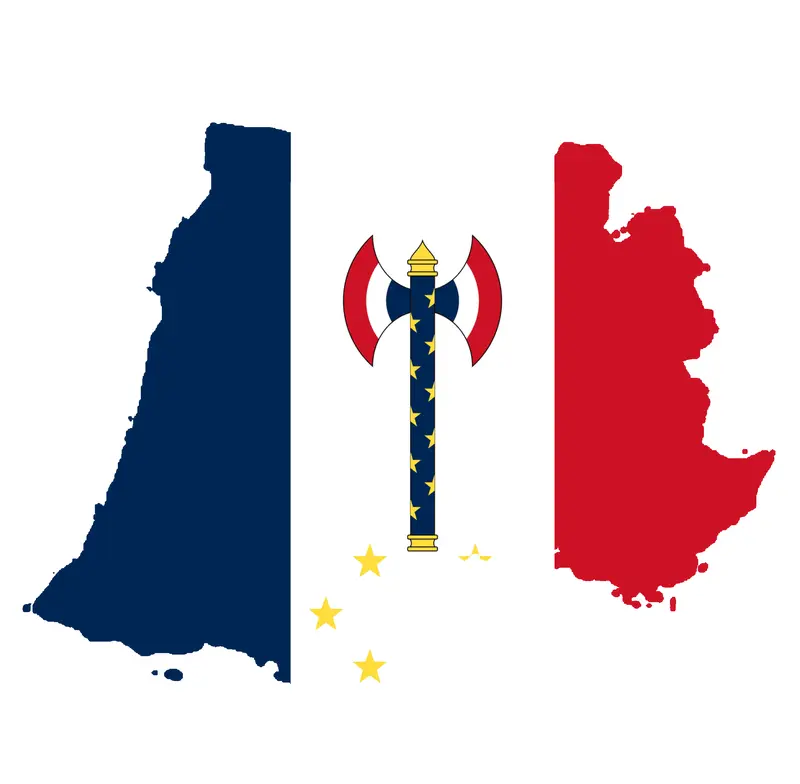 Map: Flag Map of Vichy France