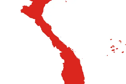 Map: Flag Map of Vietnam