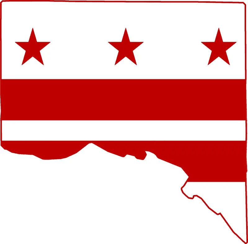 Map: Flag Map of Washington Dc