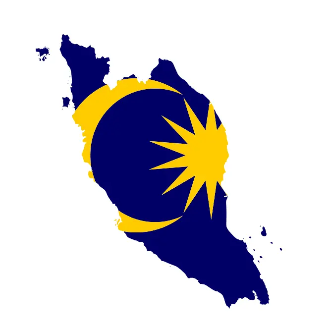 Map: Flag Map of West Malaysia