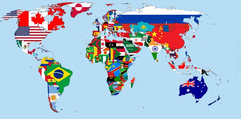 Map: Flag Map of World 2022