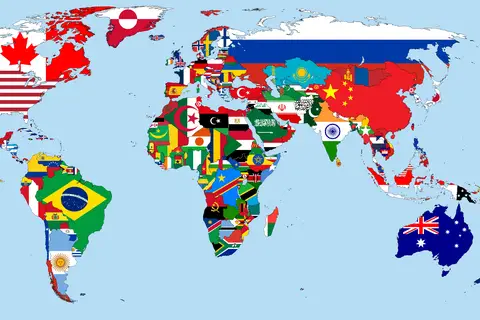 Map: Flag Map of World 2022