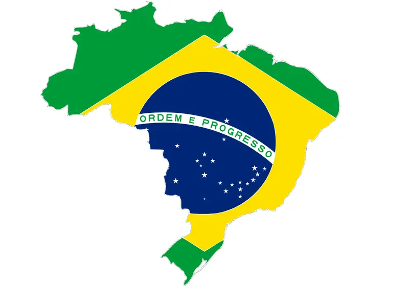 Map: Flag of Brazil Map