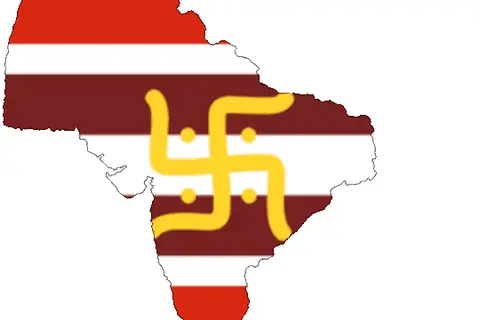 Map: Flag of Map Mauryan Empire