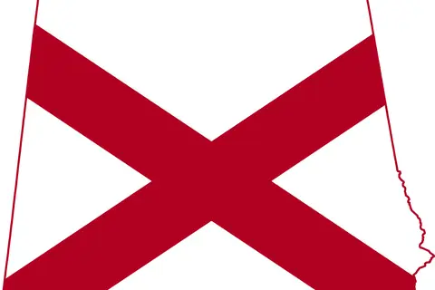Map: Flagmap of Alabama