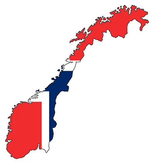 Map: Flagmap of Norway