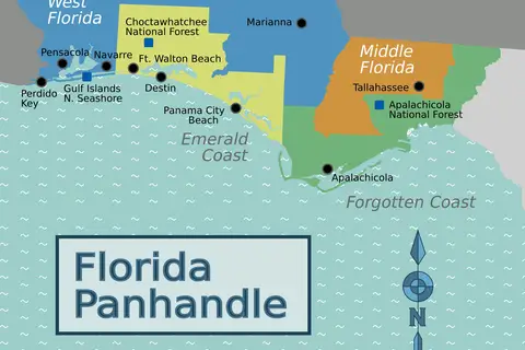Map: Florida Panhandle Static Map