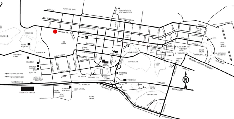 Map: Fort Hood Shooting Map