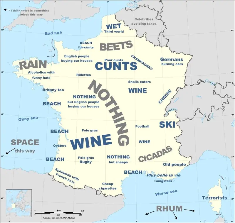 Map: France by French