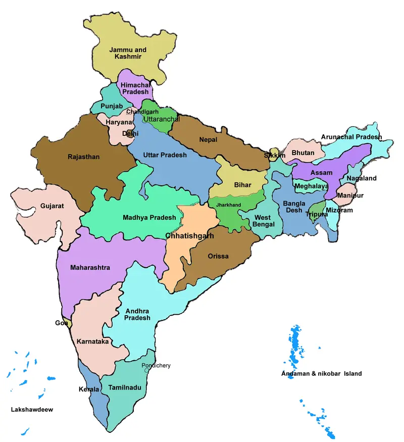 Map: Full India Map