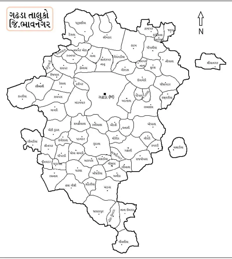 Map: Gadhadataluka Map Guj a