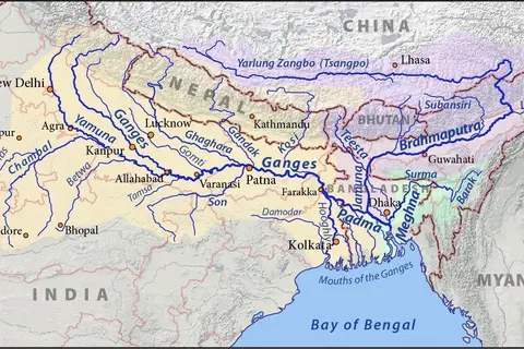 Map: Gangesbrahmaputrameghna Basins