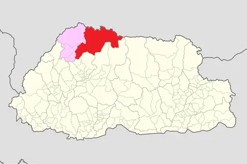 Map: Gasa Lunana Gewog Bhutan Location Map